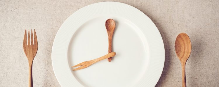 Plate with wooden fork and spoon